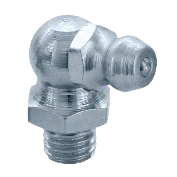 Graxeira 90º Zincado Branco
